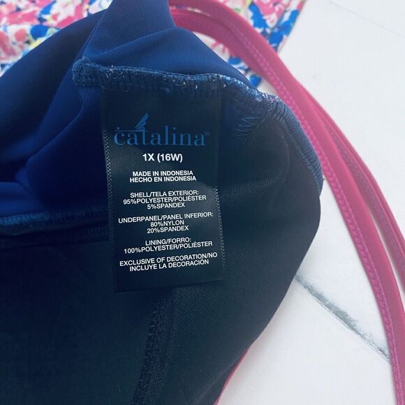 Catalina Women's Floral Swimdress Swimsuit Size 1X (16W) - Picture 8 of 13